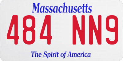 MA license plate 484NN9