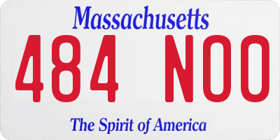 MA license plate 484NO0
