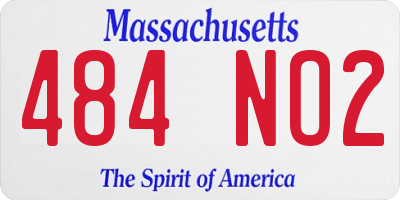 MA license plate 484NO2