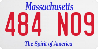 MA license plate 484NO9