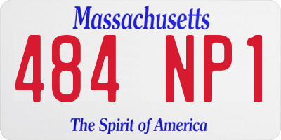 MA license plate 484NP1
