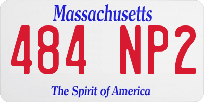 MA license plate 484NP2