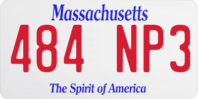 MA license plate 484NP3