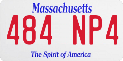 MA license plate 484NP4
