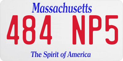 MA license plate 484NP5