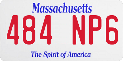 MA license plate 484NP6