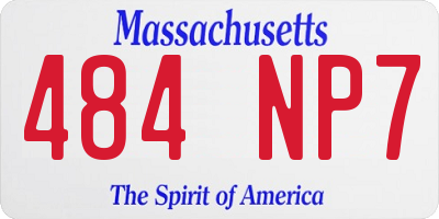 MA license plate 484NP7