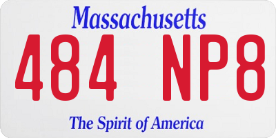 MA license plate 484NP8