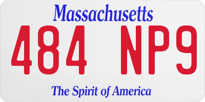 MA license plate 484NP9