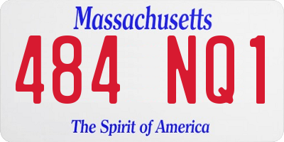 MA license plate 484NQ1