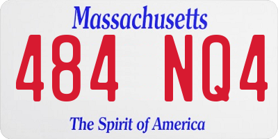 MA license plate 484NQ4