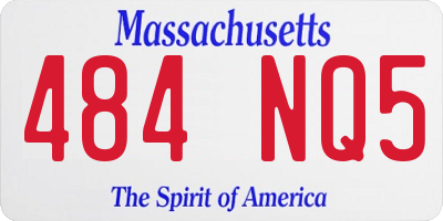 MA license plate 484NQ5