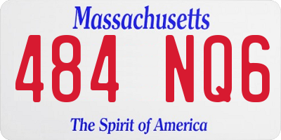 MA license plate 484NQ6