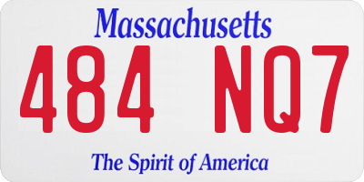 MA license plate 484NQ7