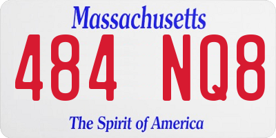 MA license plate 484NQ8