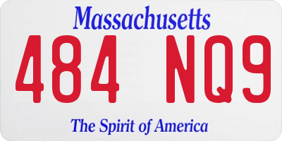 MA license plate 484NQ9