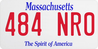 MA license plate 484NR0