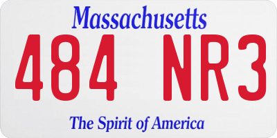 MA license plate 484NR3