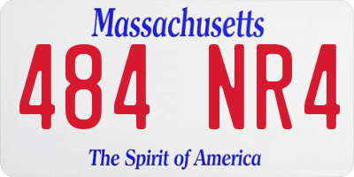 MA license plate 484NR4