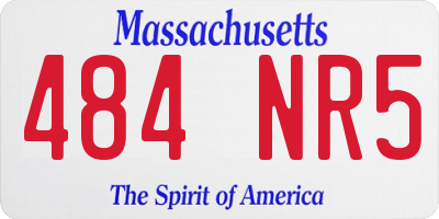 MA license plate 484NR5