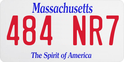 MA license plate 484NR7