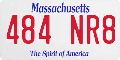 MA license plate 484NR8