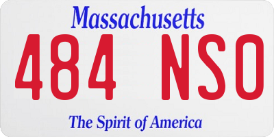 MA license plate 484NS0