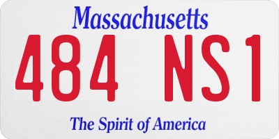 MA license plate 484NS1