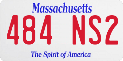 MA license plate 484NS2