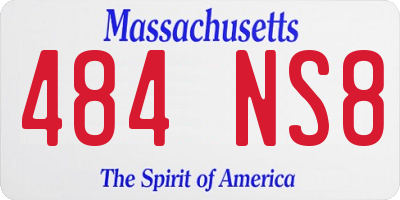 MA license plate 484NS8