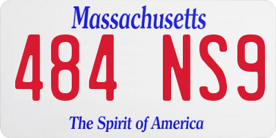 MA license plate 484NS9