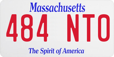 MA license plate 484NT0