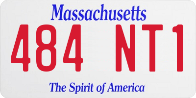 MA license plate 484NT1