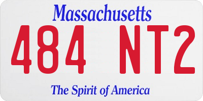 MA license plate 484NT2