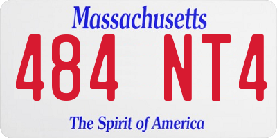 MA license plate 484NT4