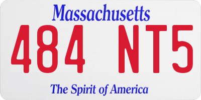 MA license plate 484NT5
