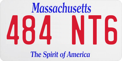 MA license plate 484NT6