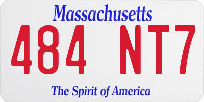 MA license plate 484NT7