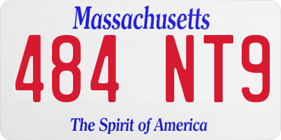 MA license plate 484NT9