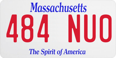 MA license plate 484NU0