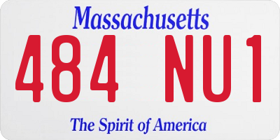MA license plate 484NU1