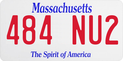 MA license plate 484NU2