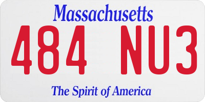 MA license plate 484NU3
