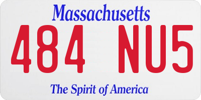 MA license plate 484NU5