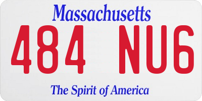 MA license plate 484NU6