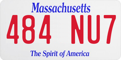 MA license plate 484NU7