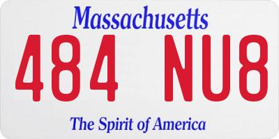 MA license plate 484NU8