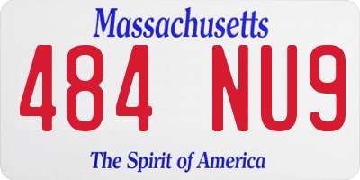 MA license plate 484NU9