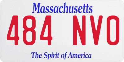 MA license plate 484NV0