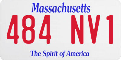 MA license plate 484NV1